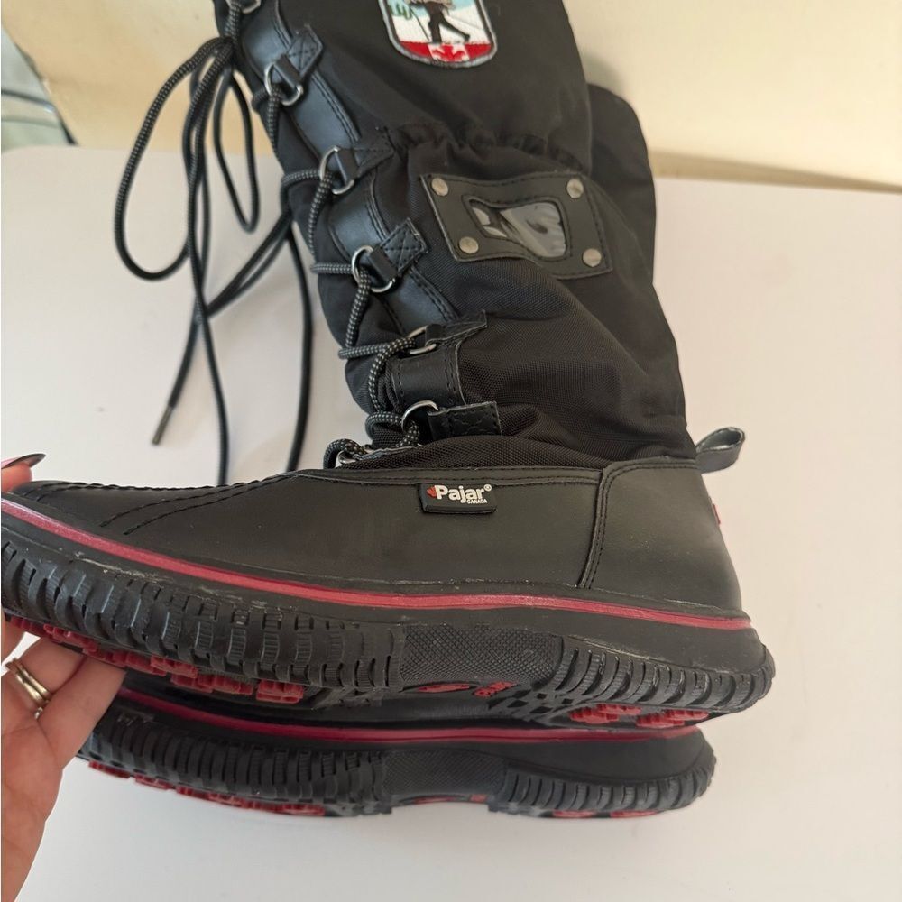 Pajar Women's Black Tall Lace-Up Boots Size 5.5 Used- Like New - Picture 8 of 11